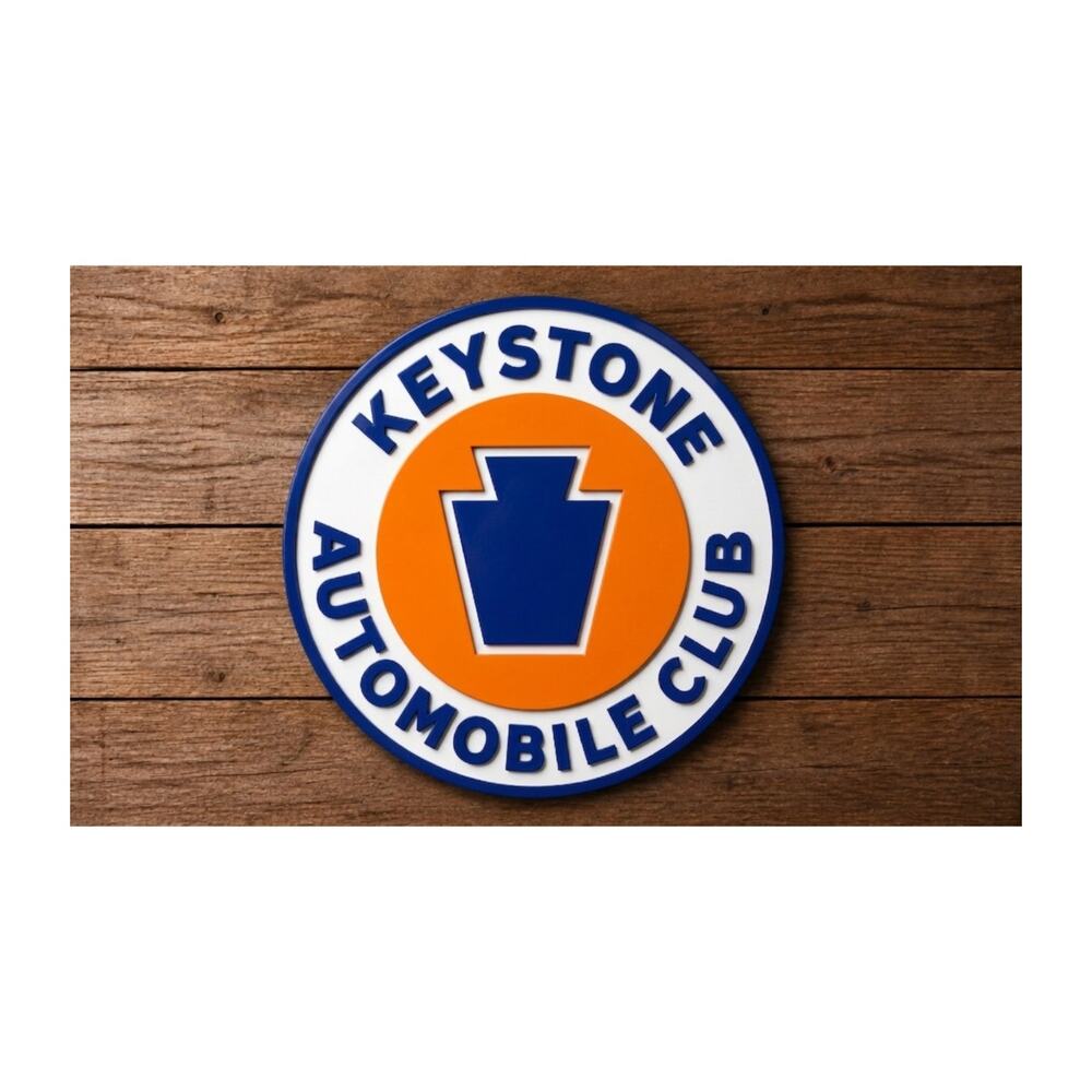 Pennsylvania Keystone Auto Club Sign Car Automobile Race Track Racing